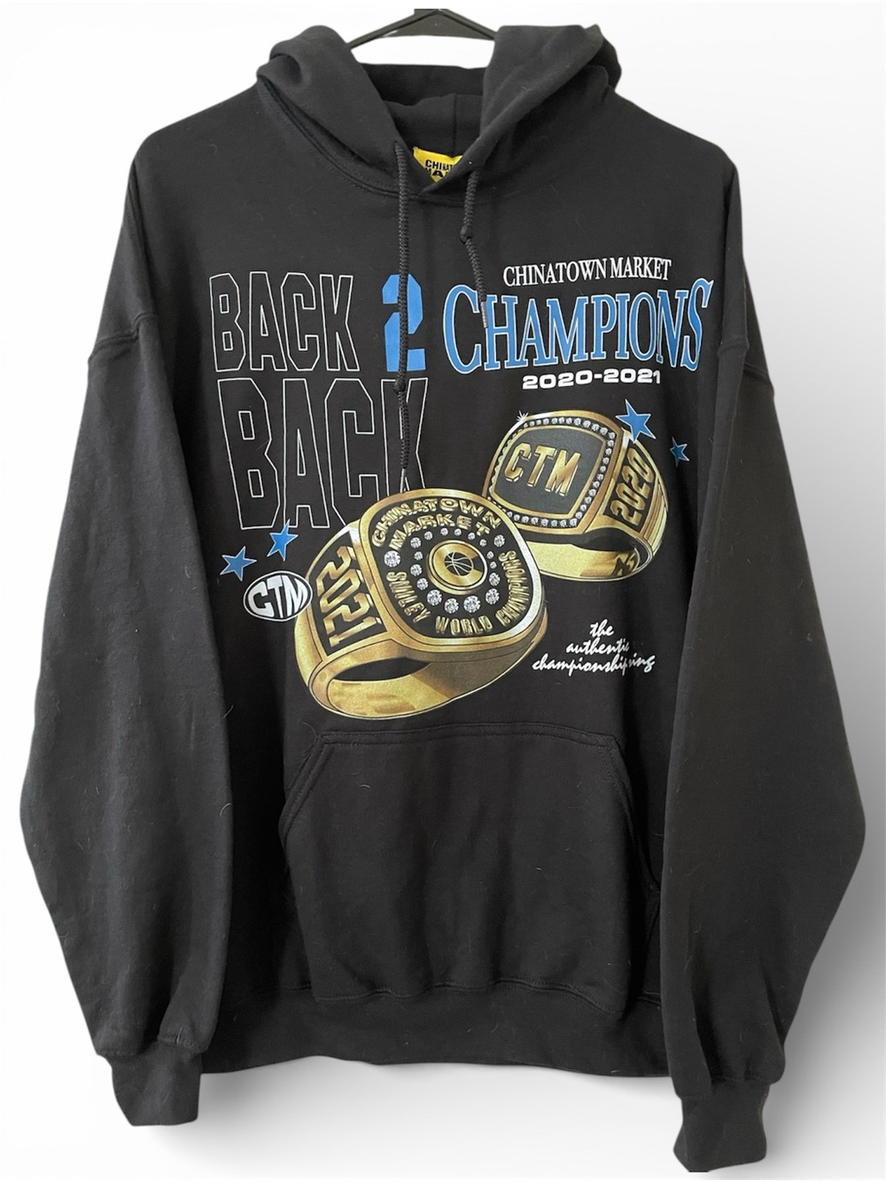 NWT Chinatown Market Back 2 Back Champions Pullover Hoodie Men’s Size Large